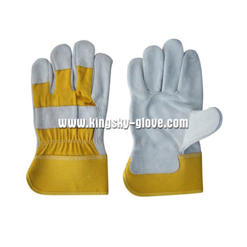 Yellow Cow Split Full Palm Working Glove-3056.01